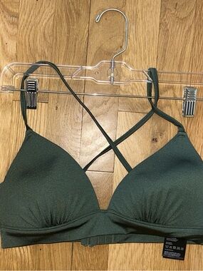 H&M Dark Green Bikini Top